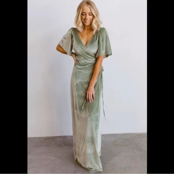 velvet sage green dress Tatiana Velvet One Shoulder Maxi Dress | Sage